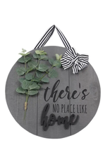 Youngs Home Decor Gray No Place Like Home Round Hanging Sign (Local Pick Up Only)
