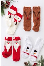 trend notes Fuzzy Christmas Socks