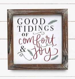 Sweet Water Decor 8x8 Good Tidings Sign *SALE*