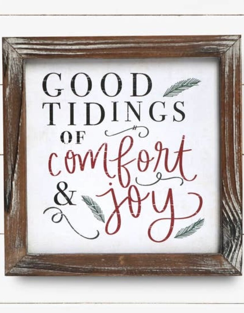 Sweet Water Decor 8x8 Good Tidings Sign *SALE*