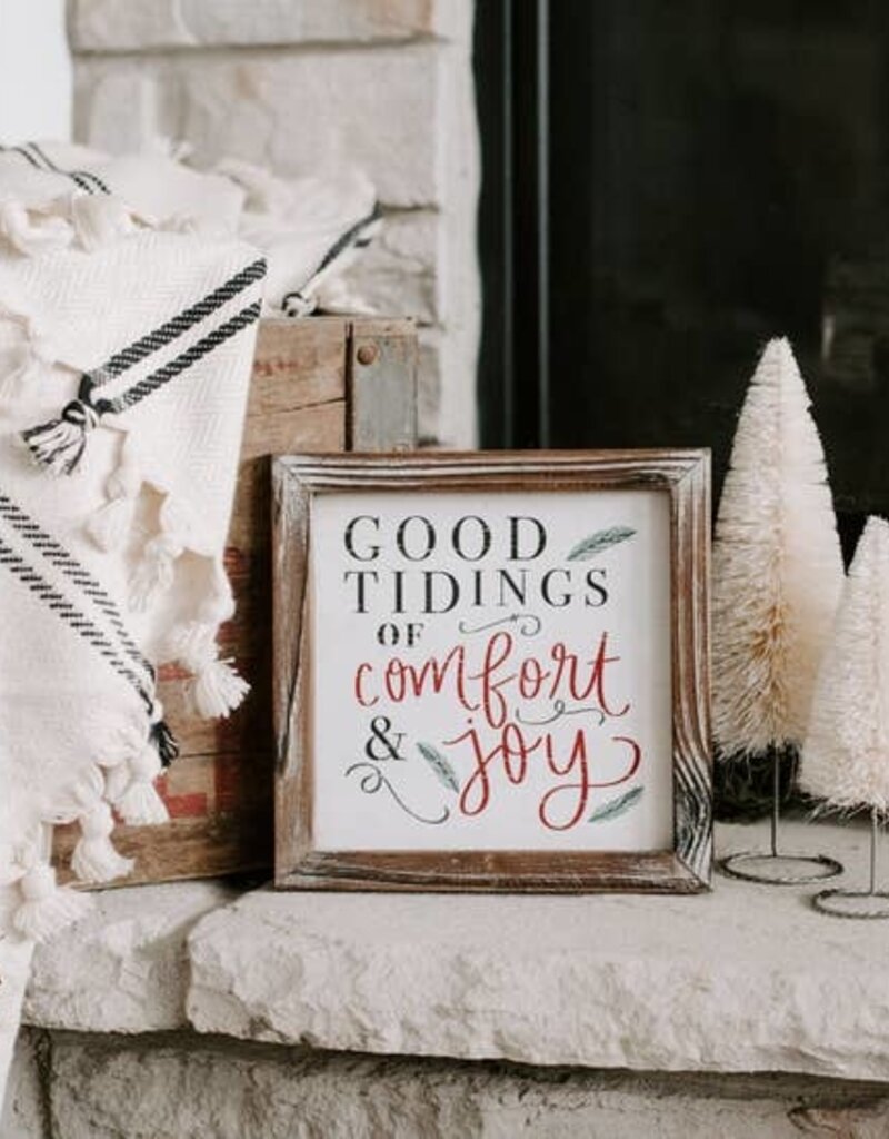Sweet Water Decor 8x8 Good Tidings Sign