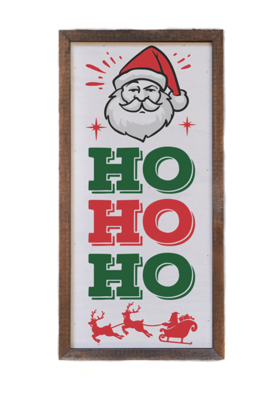 Adams & Co Ho Ho Ho 12"x6" Wood Sign
