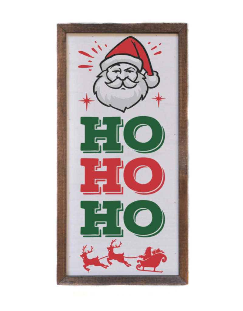 Adams & Co Ho Ho Ho 12"x6" Wood Sign