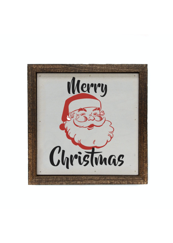 Driftless Studios 6"x6" Santa Merry Christmas Box Sign