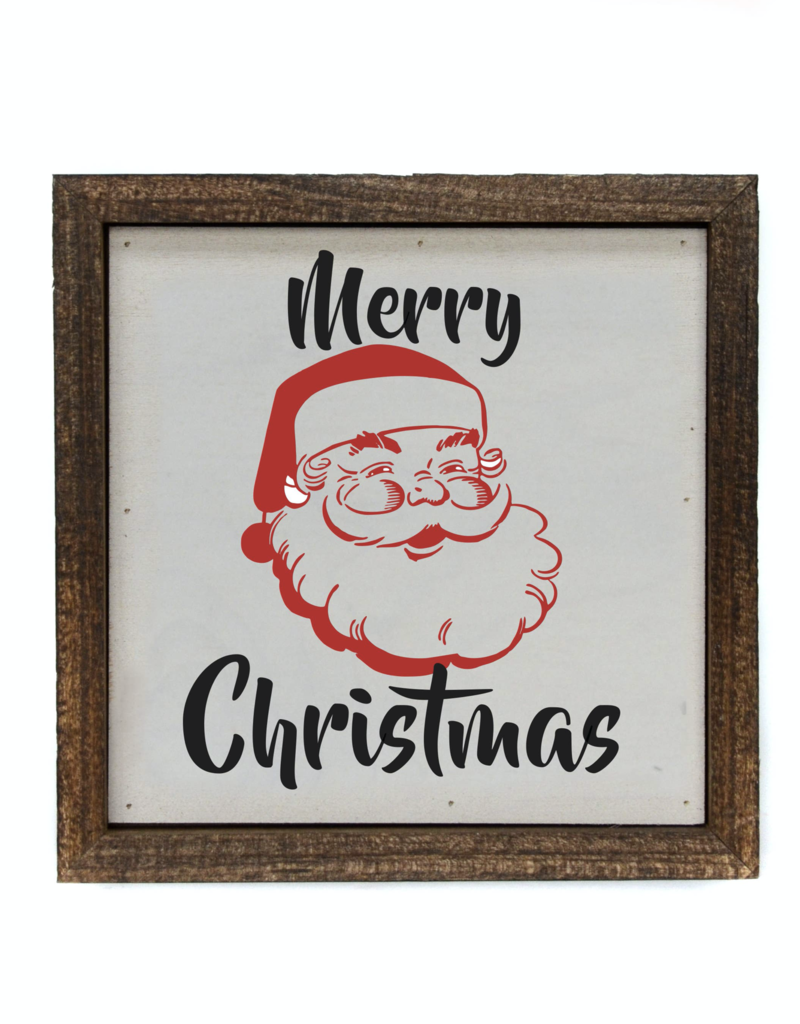 Driftless Studios 6"x6" Santa Merry Christmas Box Sign