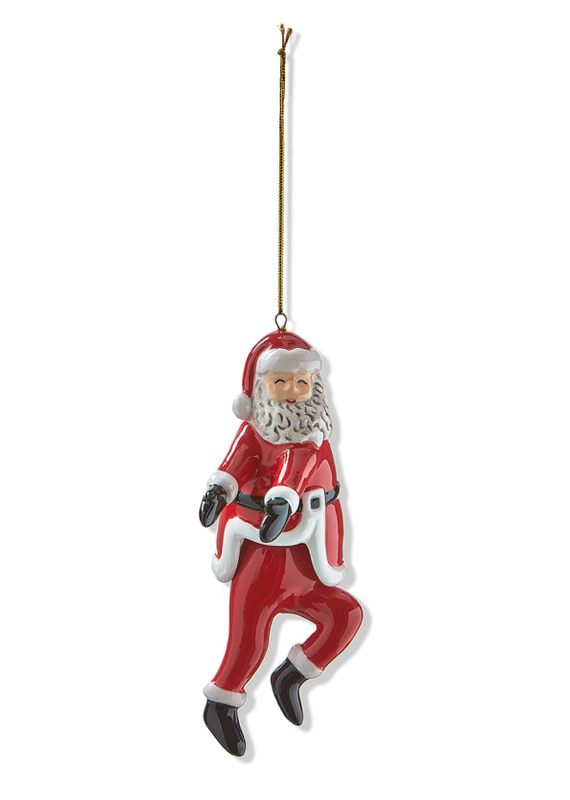 TAG TAG Dancing Santa Run Man Ornament