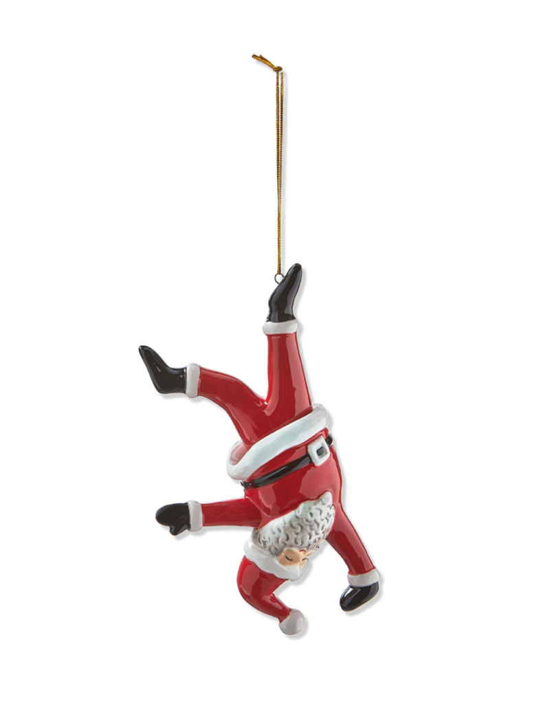 TAG TAG Dancing Santa Handstand Ornament