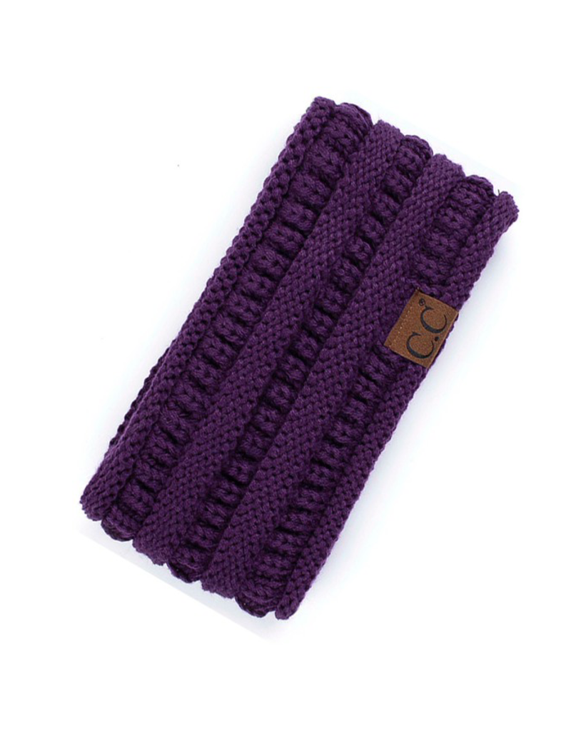 CC CC Solid Knit Ribbed Ear Warmers