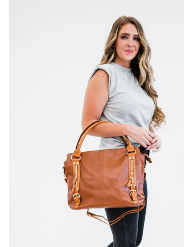 Modern+Chic Bailey Sandy Brown Shoulder Handbag