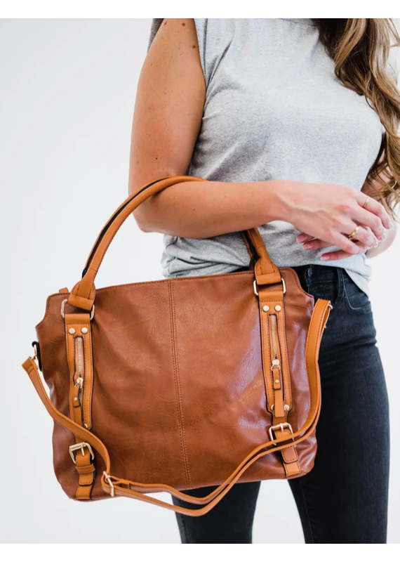 Modern+Chic Bailey Sandy Brown Shoulder Handbag