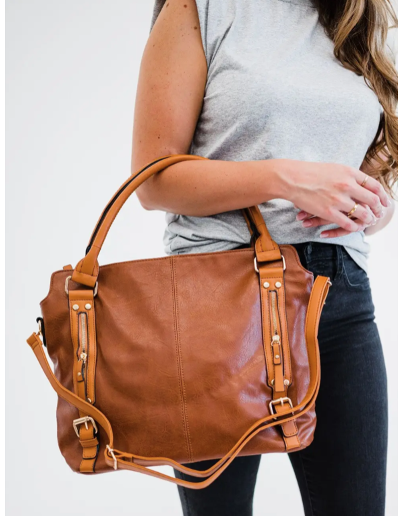 Modern+Chic Bailey Sandy Brown Shoulder Handbag