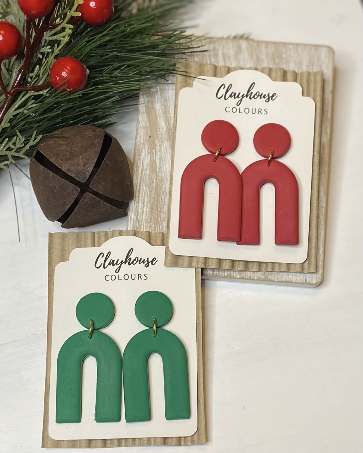 Christmas Decorated Arches Polymer Clay Long Dangle Earrings – SimplyRaevyn