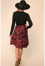 Haptics Black & Wine Velvet Holiday Dress (S-3XL)