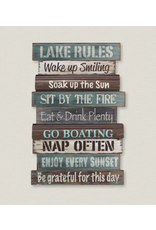 Youngs Home Decor Wood Wall Lake Rules Sign