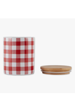 Design Imports Red & White Buffalo Ceramic Canister Set