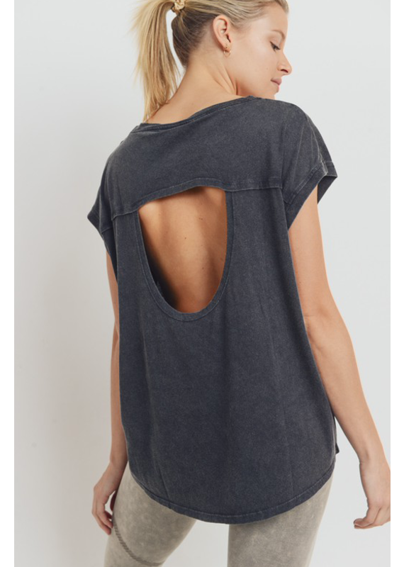 Mono B Black Cut Out Athleisure Top (S-3XL)