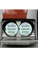 Mugsby Worlds Okayest Driver Car Coaster Set