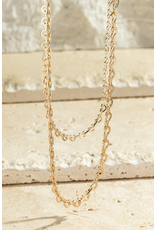 urbanista Gold Heart Linked Layered Necklace