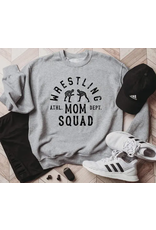 Port & Company Gray Wrestling Mom Squad Crew Sweatshirt (S-3XL)