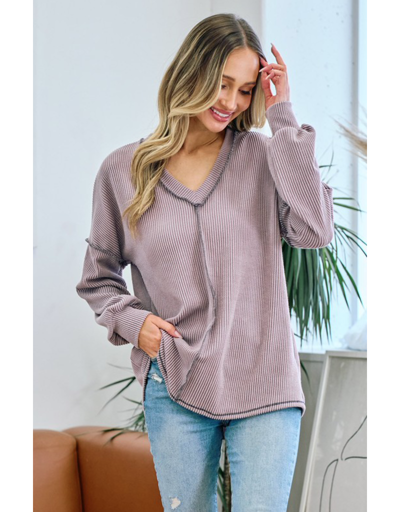 Lovely Melody Cozy Winter Lavender Top (S-XL)
