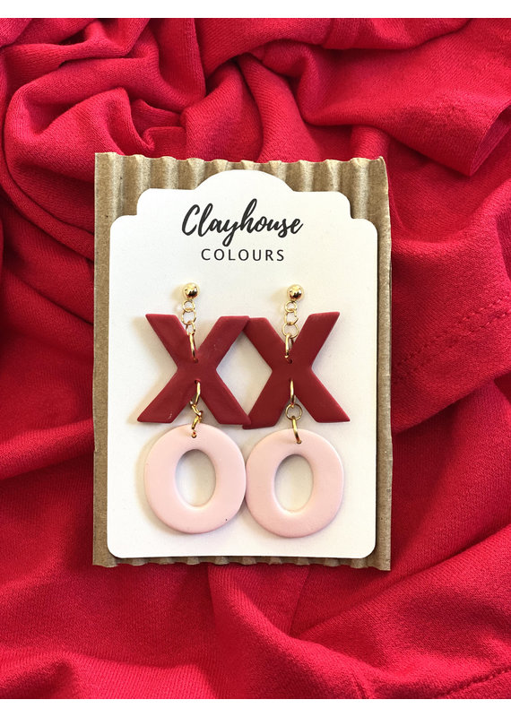 Southern Charm Trading Co Valentine XO Clay Earrings