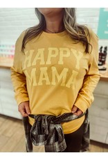 Port & Company Happy Mama Yellow Long Sleeve Tee (S-2XL)