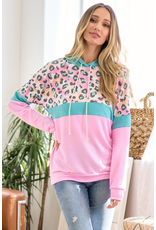 Lovely Melody Cotton Candy Leopard Spring Hoodie (S-XL)