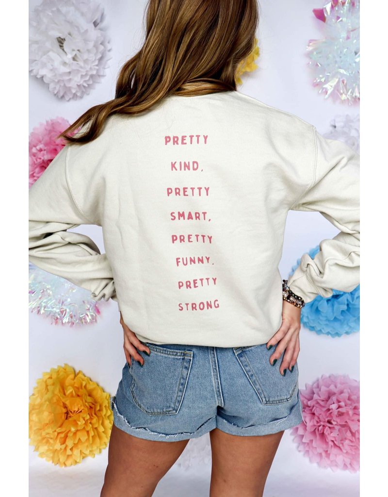 Southern Bliss Co Aim to be Pretty Sand Crew Sweatshirt (S-2XL)