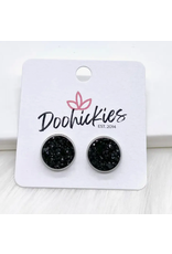 Doohickies Black Crystal Sparkle Stud Earrings