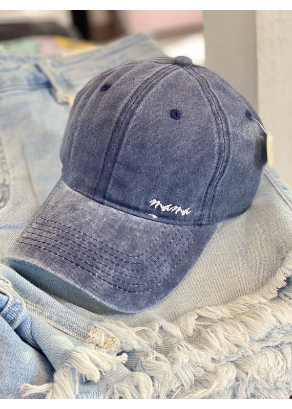 MYS Navy Mama Embroidered Hat