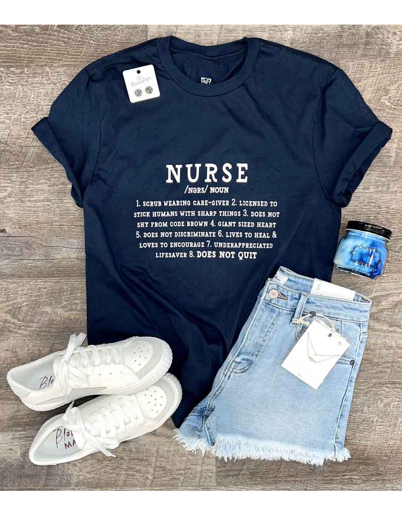 Southern Bliss Co Navy Nurse Definition Tee (2XL Only)