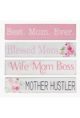 Youngs Home Decor Mini Wood Block Mom Signs