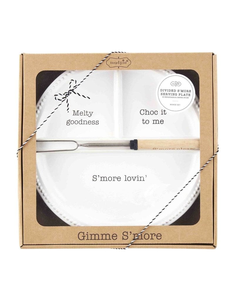 Mud Pie Mud Pie S'mores Plate & Skewer Set