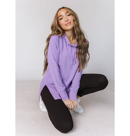 AMPERSAND AVE Ampersand Ave SideSlit Lilac Tunic Hoodie (M-3XL)