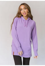 AMPERSAND AVE Ampersand Ave SideSlit Lilac Tunic Hoodie (M-3XL)