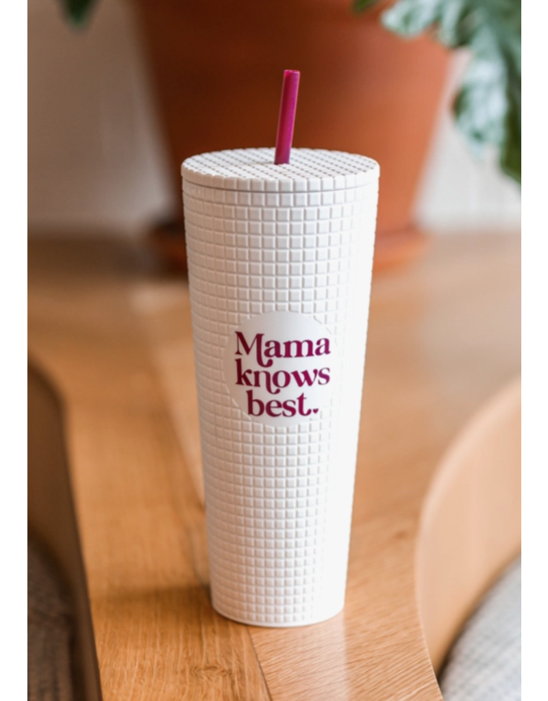 Textured Tumbler (White) - Mama Knows Best – Jadelynn Brooke®