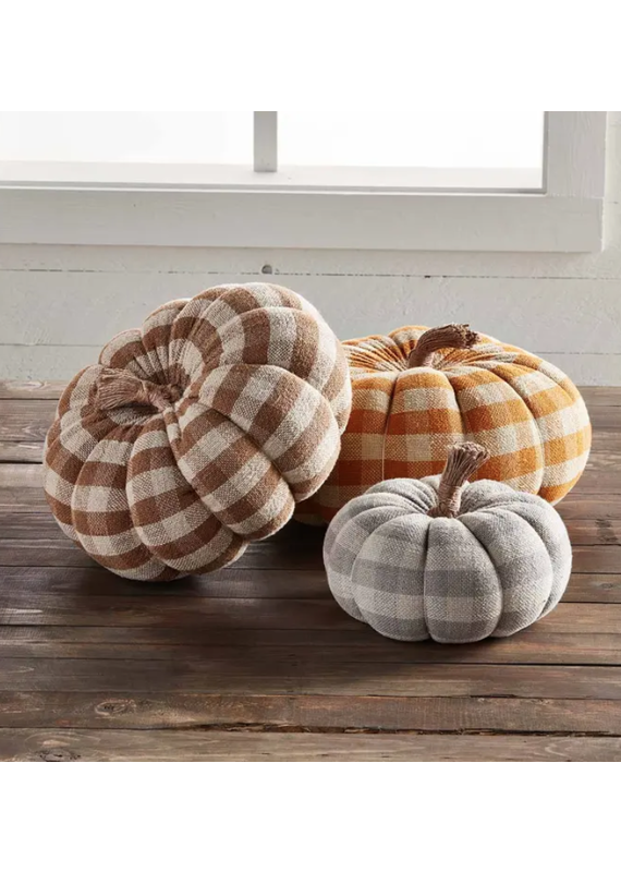 Mud Pie Mud Pie Plaid Pumpkin Sitters