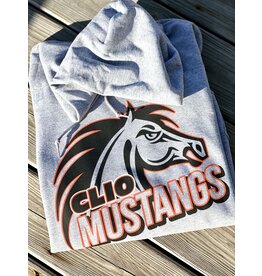 Jerzees Brand Clio Mustangs Gray Spirit Hoodie (S-3XL)