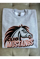 Gildan Kids Gray Mustangs Crew Sweatshirt (S-XL)