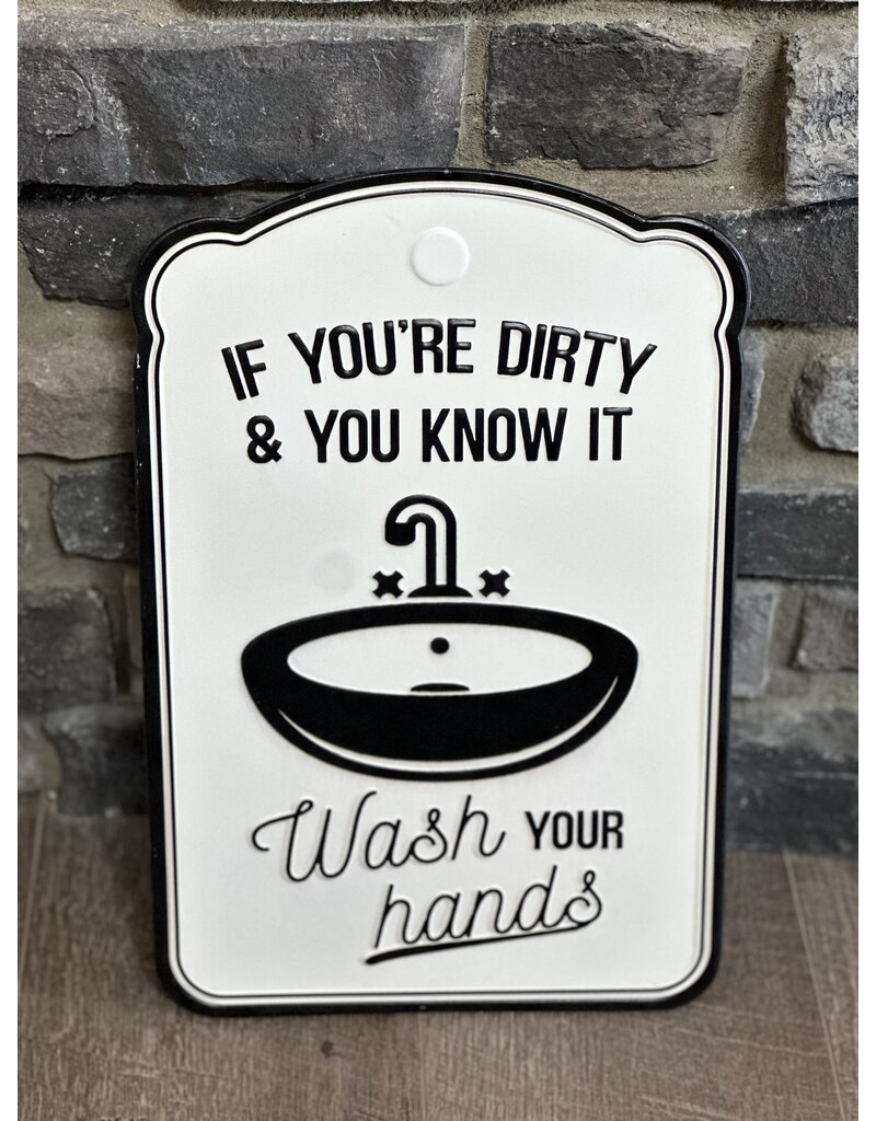 WS Home Decor 10"x14" Wash Your Hands Bathroom Sign