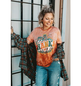 Bella Canvas Give Thanks Bleached Orange Tee (S-2XL)