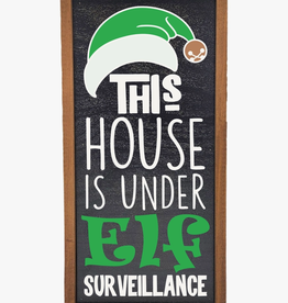 Driftless Studios 12"x6" Elf Surveillance Sign
