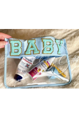 The Classy Cloth Blue Baby Chenille Letter Bag