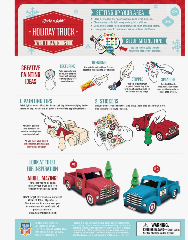 Masterpieces Holiday Truck Wood Paint Set
