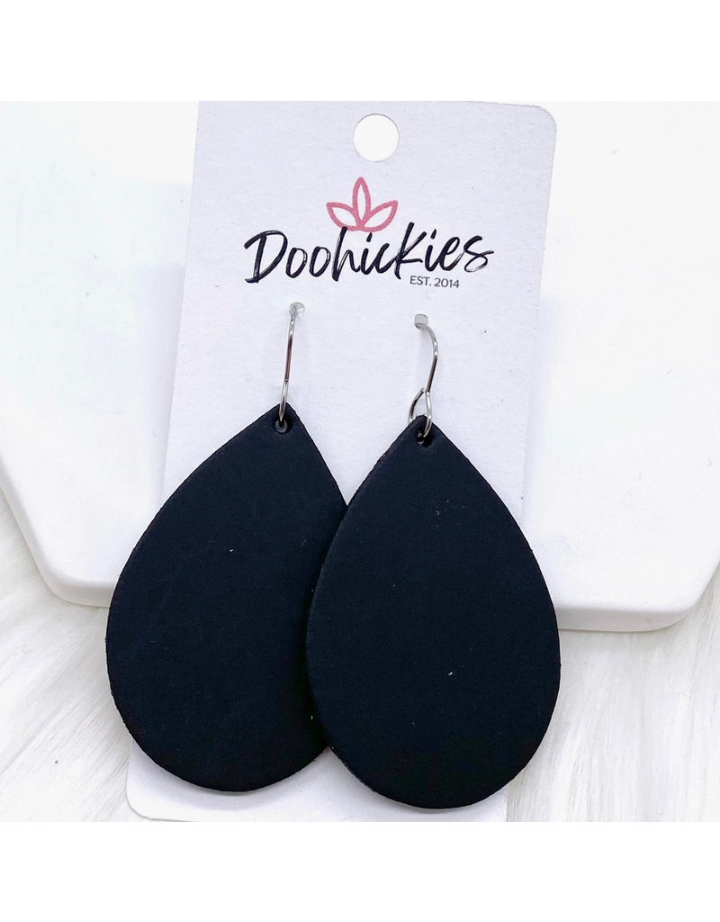 Doohickies 2" Black & White Collection Leather Earrings