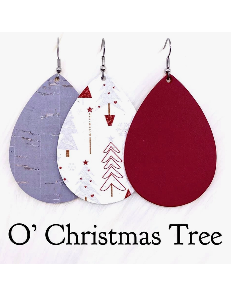 Doohickies 2.5" O' Christmas Tree Collection Leather Earrings