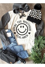 MV Sport Oatmeal Charcoal LTB Smiley Hoodie (S & XL)