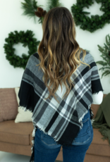 Michelle Mae Black Monochrome Blanket Scarf *SALE*