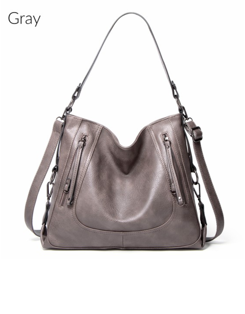 Dani & Em Lakin Handbag (Ivory & Gray)