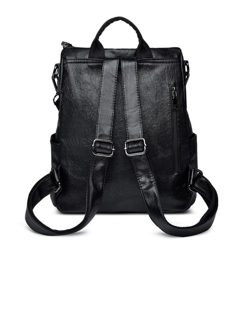 Dani & Em Raelyn Backpack Handbag (Black & Cognac)